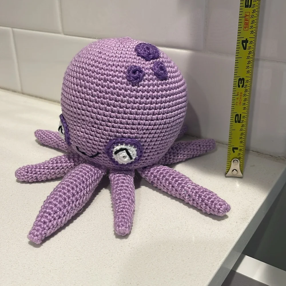 Hand Crafted Octopus 🐙 Amigurumi Crochet Doll Toy Figure Ocean Sea Water - Picture 6 of 12